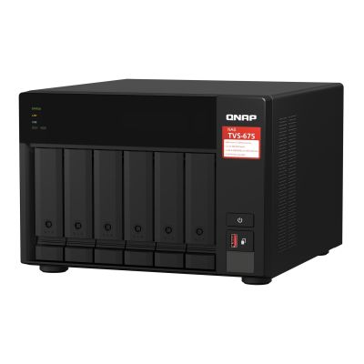 5. Qnap TVS-675-8G, Tower, 6 x 2.5"/3.5" SATA, Zhaoxin Kaixian KX-U6580 8C/8T, 8GB (1x 8GB) DDR4 SODIMM , 2 x 2.5GbE, Single PSU, 250W