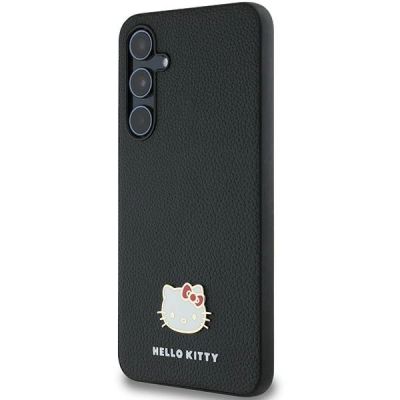 2. Etui Hello Kitty Metal Logo Kitty Head na Samsung Galaxy A55 - czarne