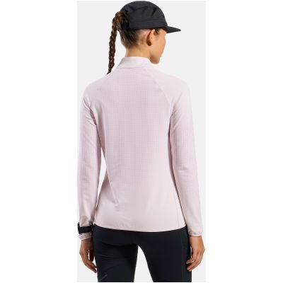 4. Bluza z półgolfem damska Odlo ZEROWEIGHT WARM Mid layer 1/2 zip różowa