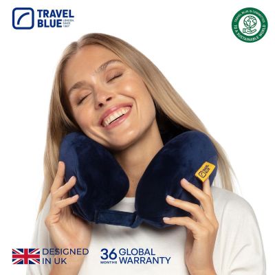 6. TRAVEL BLUE PODUSZKA Z PIANKI MEMORY TRANQUILITY NAVY