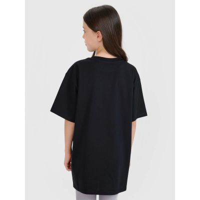 2. T-shirt oversize z nadrukiem dziewczęcy 4F FJRSS25TTSHF2646-20S