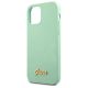 6. Etui Guess Metal Logo Script na iPhone 12 Pro Max 6,7" - zielone