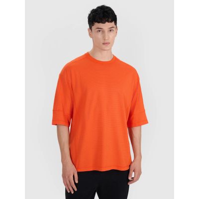 T-shirt oversize gładki męski 4F 4FRSS25TTSHM2653-70S