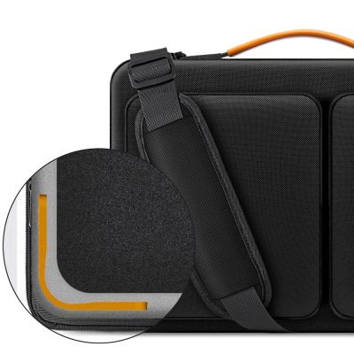 4. Torba Tech-Protect Defender Bag na laptopa 13-14 - czarno-pomarańczowa