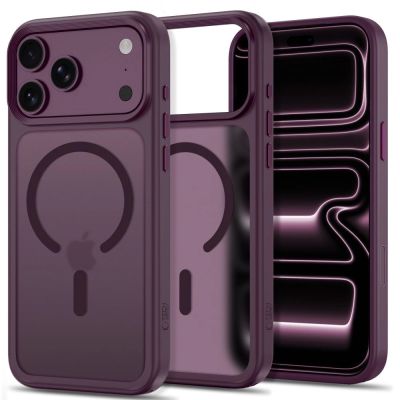 Etui Tech-Protect Magmat Magsafe CC na iPhone 18 Pro Max / 17 Pro Max - burgundowe matowe