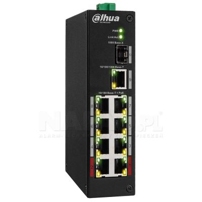 9. SWITCH PRZEMYSŁOWY DAHUA PFS3110-8ET-96-V2
