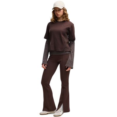 5. Legginsy damskie Puma Rib Flared brązowe 694028 33