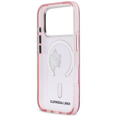 7. Etui Karl Lagerfeld IML Peekaboo MagSafe na iPhone 17 Pro - różowe
