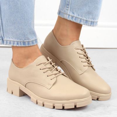 3. Półbuty M.Daszyński W SAN33C beżowe