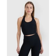 Crop top slim gładki damski 4F | Anna Lewandowska 4F 4FALSSS25TSLEF215-20S