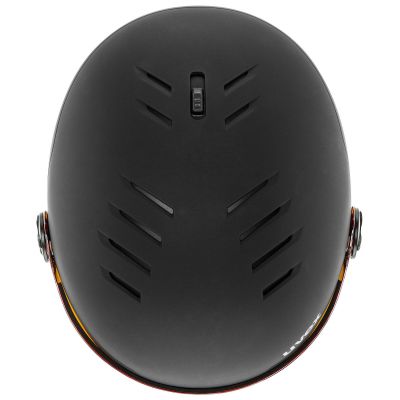 5. Kask narciarski unisex Uvex Wanted visor z aktywnym systemem wentylacji czarny (56/6/262/10)