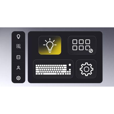 20. HATOR Skyfall Pro Wireless 80 klawiatura Gaming USB + RF Wireless + Bluetooth QWERTY US English Czarny, Szary