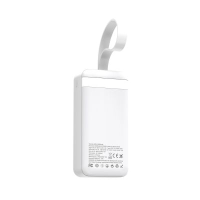 4. Powerbank Wozinsky W8-W 30000mAh 30W 2x USB-A i USB-C z latarką - biały