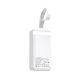 4. Powerbank Wozinsky W8-W 30000mAh 30W 2x USB-A i USB-C z latarką - biały