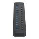 3. Hub Orico CT2U3-13AB 13x USB-A 3.0 z włącznikami - czarny