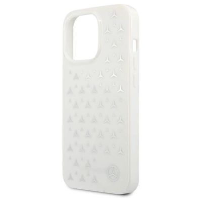 6. Etui Mercedes Silver Stars Pattern na iPhone 13 Pro / iPhone 13 - białe