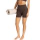 Spodenki damskie adidas Workout Essentials Knit 4 Inch Leggings brązowe KE5841
