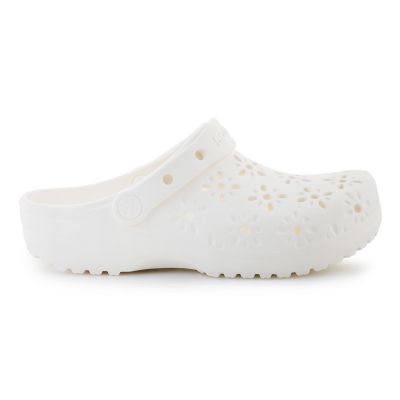 6. Crocs Classic Floral Cut Out Clog 210927-0WV Chalk
