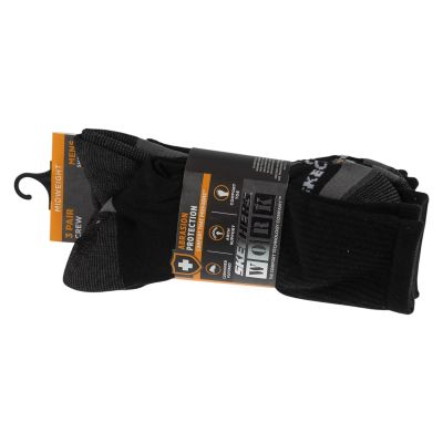 Skechers 3pk Mens 1/2 Terry Work Socks S106859-BLK Czarne 41-46