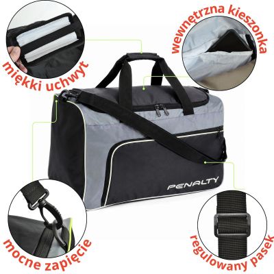 4. TORBA SPORTOWA PENALTY BAG MALA GYM S11 MEDIUM CZARNA