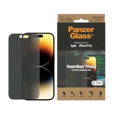 Szkło PanzerGlass Classic Fit prywatyzujące antybakteryjne na iPhone 14 Pro
