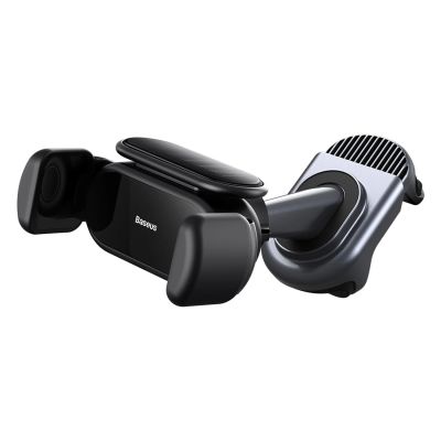 2. Uchwyt samochodowy elektryczny z panelem słonecznym do Tesla Model 3 / Y Baseus T-Space - czarny