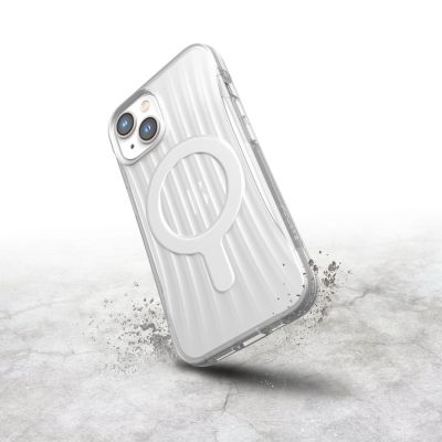 4. Raptic X-Doria Clutch Built Case etui iPhone 14 z MagSafe pokrowiec plecki przezroczysty