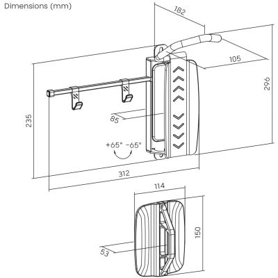 4. MACLEAN STOJAK UCHWYT ROWEROWY NAŚCIENNY, 35KG MAX MC-499
