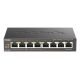 D-Link DGS-1008P/E łącza sieciowe Nie zarządzany L2 Obsługa PoE Czarny