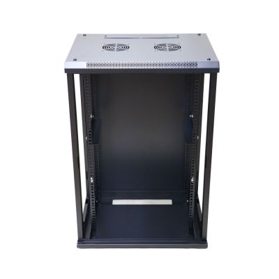 2. Extralink Szafa rack 18U 600x600 Czarna montowana na ścianie