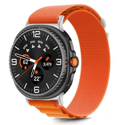 3. Pasek Tech-Protect Nylon Stripe na Samsung Galaxy Watch 40 / 44 / 46 mm - pomarańczowy