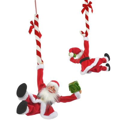 21. MIKOŁAJ ŚWIĄTECZNY GRAJĄCY RUSZAJĄCY SIĘ WISZĄCY Z LIZAKIEM CANDY 82CM MICA