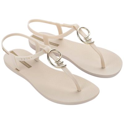 2. Ipanema Sandal Class sandały japonki damskie beżowe ze złotym