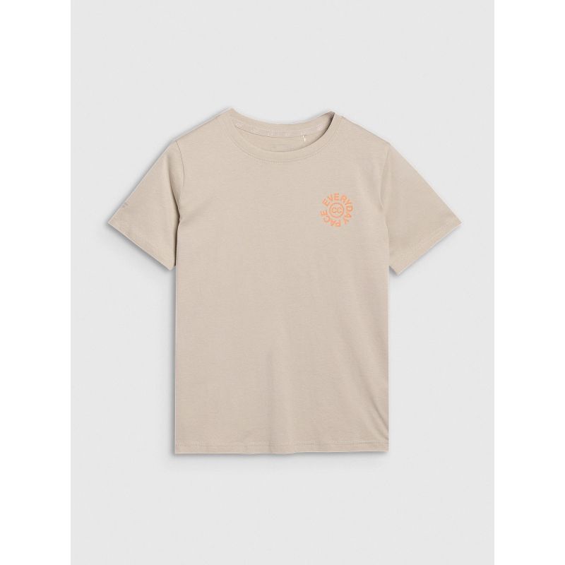 6. T-shirt oversize z nadrukiem damski 4F 4FWSS25TTSHF1994-83S