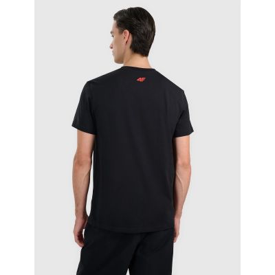 2. T-shirt regular z nadrukiem męski 4F 4FRAW25TTSHM3224-20S