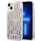 Etui Karl Lagerfeld Liquid Glitter Monogram na iPhone 14 - srebrne