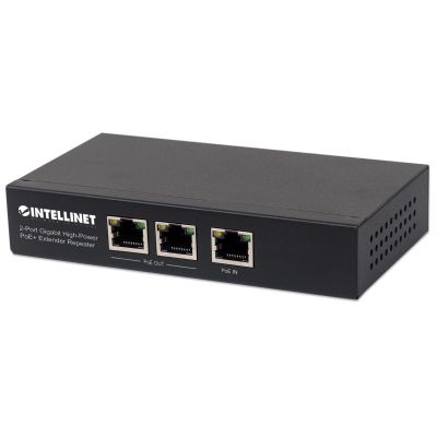Intellinet 561266 łącza sieciowe Nie zarządzany Gigabit Ethernet (10/100/1000) Obsługa PoE Czarny