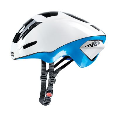 2. Kask rowerowy damski/męski Uvex EDAero sportowy biały/niebieski (41/0/963/02)
