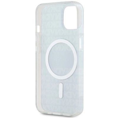 7. Etui DKNY IML Mono & Stripe MagSafe na iPhone 15 Plus / 14 Plus - czarne