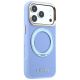 4. Etui Guess Ring Stand 360 Grained Classic Logo MagSafe na iPhone 18 Pro Max / 17 Pro Max - jasnoniebieskie
