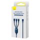 5. Baseus Flash Series II kabel USB Typ C / USB Typ C / Lightning / micro USB 100 W 1,5 m niebieski (CASS030203)