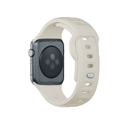 12. Pasek 3mk Silicone Watch Strap na Apple Watch 42/44/45/49mm - beżowy