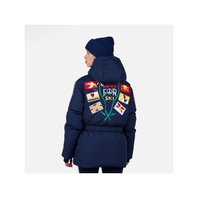 2. Kurtka narciarska damska ROSSIGNOL W JCC FLAG DOWN PARKA niebieska