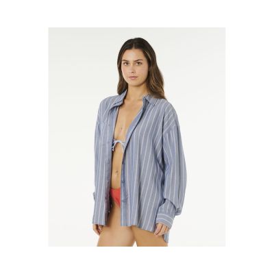 2. Koszula damska RIP CURL Beach Days Pinstripe Shirt niebieska