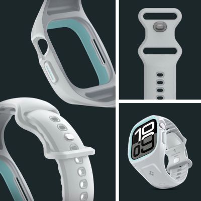 12. Pasek Spigen Liquid Air Pro na Apple Watch 10 46 mm - szary