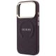 6. Etui Guess Saffiano Peony & Ring MagSafe na iPhone 17 Pro Max / 18 Pro Max - burgundowe