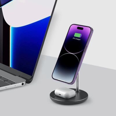 6. Stacja ładująca Tech-Protect QI15W-A39 2w1 MagSafe - czarna