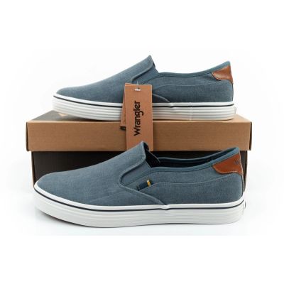 10. Wrangler buty męskie sportowe Calypso trampki Slip-On niebieskie