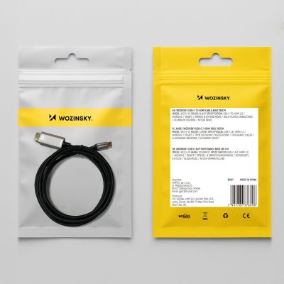 11. Kabel Wozinsky WCCH-01 USB-C - HDMI 4K 60Hz 1,8m - czarny