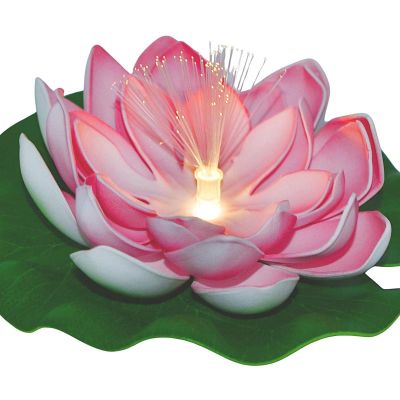 11. LAMPA SOLARNA LILIA WODNA 17CM RÓŻOWA